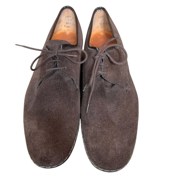 Vintage K Shoes Made in England Suede Dark Brown Leather Casual Derby Mens US 8 - Picture 8 of 15